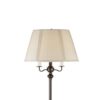 150 Watt 6 Way Metal Floor Lamp with Fabric Tapered Shade, Bronze