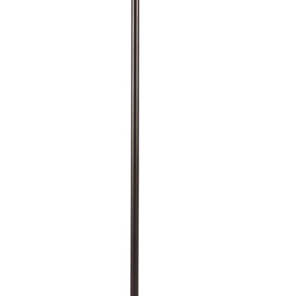 150 Watt 6 Way Metal Floor Lamp with Fabric Tapered Shade, Bronze
