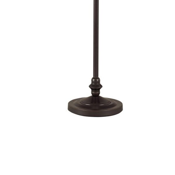 150 Watt 6 Way Metal Floor Lamp with Fabric Tapered Shade, Bronze