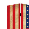 Alfie 71 Inch Folding Screen Room Divider, USA Stars and Stripes Design
