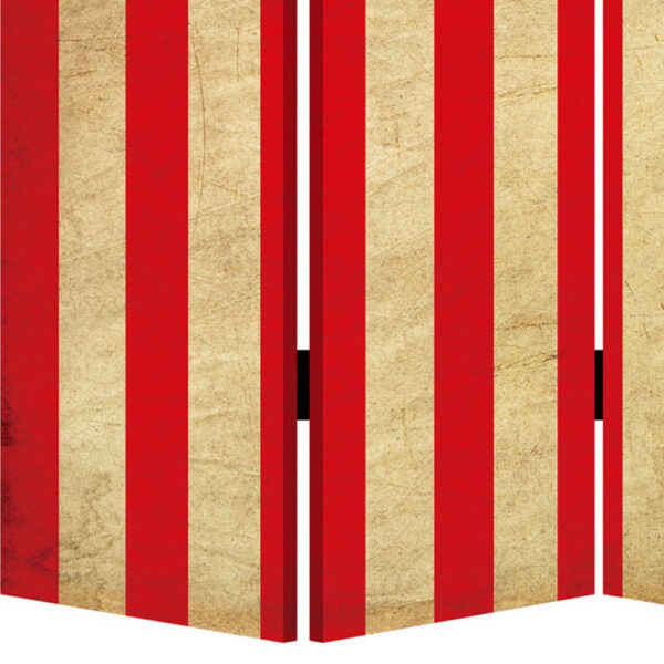 Alfie 71 Inch Folding Screen Room Divider, USA Stars and Stripes Design