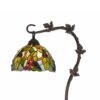 Downbridge Metal Tiffany Floor Lamp with Leaf Accents, Multicolor