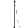 47 Inch Adjustable Metal Floor Lamp and Tapered Shade, Black