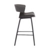 27 Inches Saddle Seat Leatherette Counter Stool, Gray