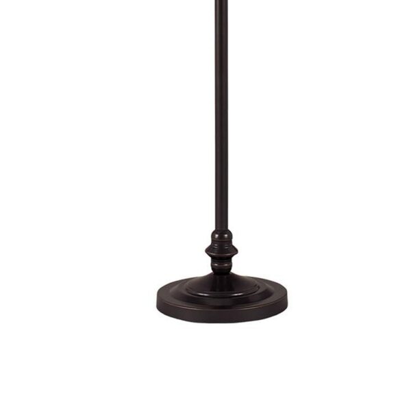 150 Watt Metal Floor Lamp with Swing Arm and Fabric Conical Shade, Black
