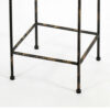 Scrolled Metal Frame Plant Stand with Square Top, Large, Black