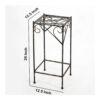 Scrolled Metal Frame Plant Stand with Square Top, Large, Black