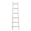 Transitional Style Wooden Decor Ladder with 6 Steps, White