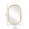 32 Inches Curved Design Wooden Vanity Mirror, Gold