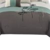 8 Piece King Polyester Comforter Set with Floral Embroidery, Multicolor