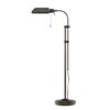 Metal Rectangular Floor Lamp with Adjustable Pole, Dark Bronze