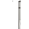 Metal Rectangular Floor Lamp with Adjustable Pole, Dark Bronze