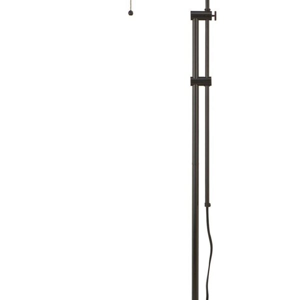 Metal Rectangular Floor Lamp with Adjustable Pole, Dark Bronze