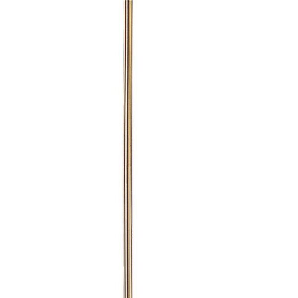 150 Watt 6 Way Metal Floor Lamp with Fabric Tapered Shade, Gold