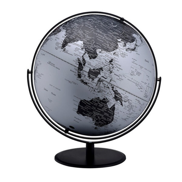 Globe Accent Decor with Inbuilt LED, Black and Gray