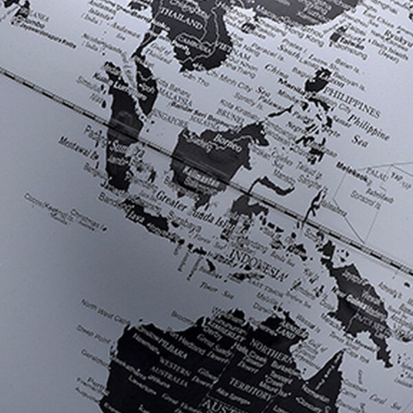 Globe Accent Decor with Inbuilt LED, Black and Gray