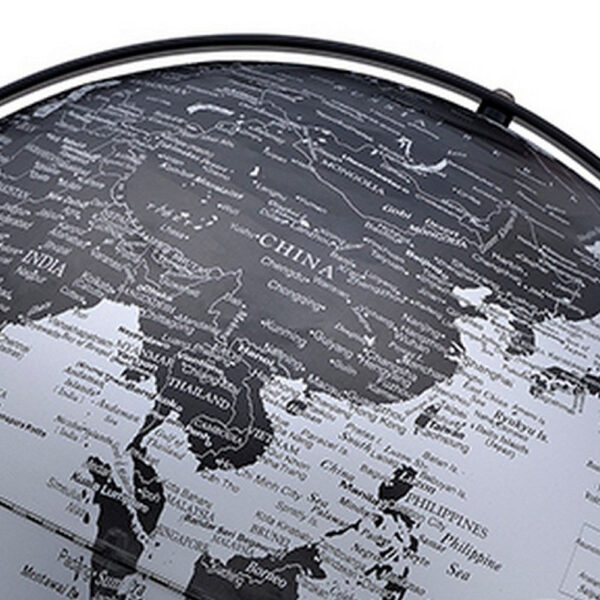 Globe Accent Decor with Inbuilt LED, Black and Gray