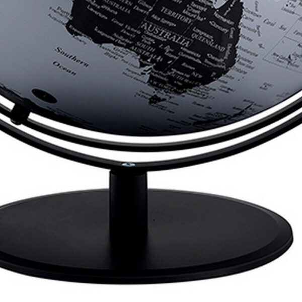 Globe Accent Decor with Inbuilt LED, Black and Gray