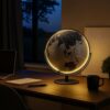 Globe Accent Decor with Inbuilt LED, Black and Gray