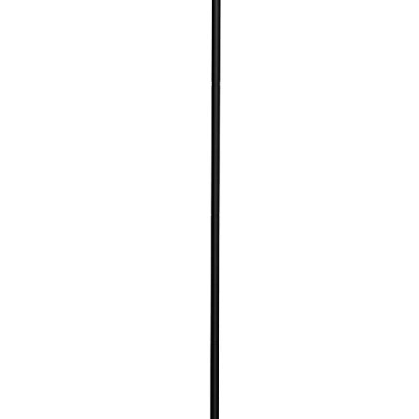 70 Inch Metal 3 Way Torchiere Floor Lamp, Frosted Glass, Black and White