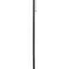Metal Floor Lamp with Pull Chain Switch and Paper Shade, Off White and Black