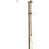 Metal Rectangular Floor Lamp with Adjustable Pole, Gold