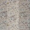 71 Inch 3 Panel Fabric Room Divider with Floral Print, Gray