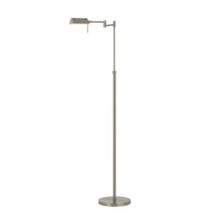 10W LED Adjustable Metal Floor Lamp with Swing Arm, Chrome