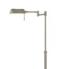 10W LED Adjustable Metal Floor Lamp with Swing Arm, Chrome