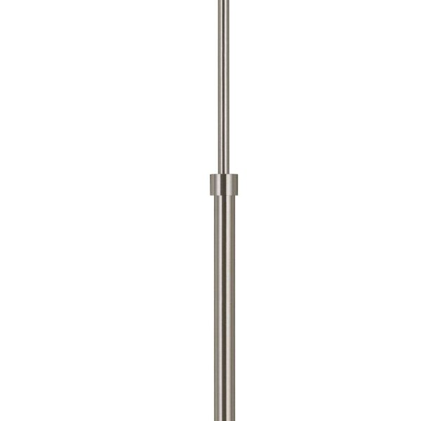 10W LED Adjustable Metal Floor Lamp with Swing Arm, Chrome