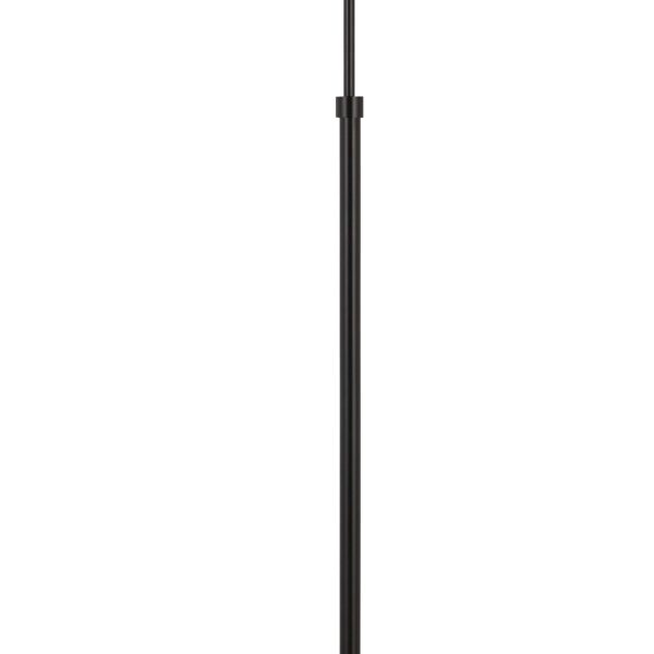 10W LED Adjustable Metal Floor Lamp with Swing Arm, Black