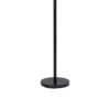 Floor Lamp with Drum Shade and Pull Chain, White and Black