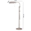 Metal Rectangular Floor Lamp with Adjustable Pole, White