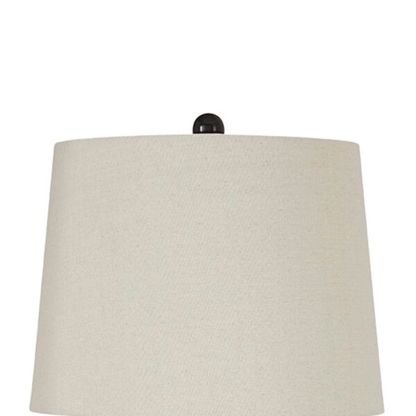 Metal Table Lamp with Turned Pedestal Base, Set of 2, Bronze