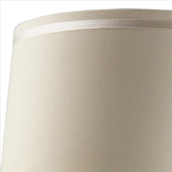 Polyresin Urn Shaped Table Lamp with Diamond Stencils Pattern, Brown
