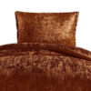 Jay 2 Piece Twin Comforter Set, Copper Polyester Velvet Deluxe Texture