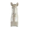 Transitional Style Ceramic Horse Head Decor Piece, Large, Beige