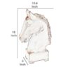 Transitional Style Ceramic Horse Head Decor Piece, Large, Beige