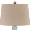 Ceramic Body Table Lamp with Brushed Details, Set of 2, Beige and White