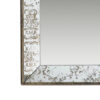 Rosa 16 x 24 Wall Mount Mirror, Brown Wood Frame with Abstract Gold Overlay