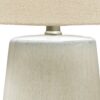 Speckled Ceramic Base Table Lamp with Drum Shade, Beige