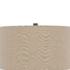 Metal Tripod Base Table Lamp with Fabric Drum Shade, Bronze and Beige