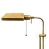 Metal Rectangular Desk Lamp with Adjustable Pole, Gold