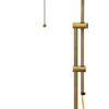 Metal Rectangular Desk Lamp with Adjustable Pole, Gold