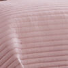 Cabe 3 Piece Queen Comforter Set, Polyester Puffer Channel Quilt, Rose Pink