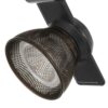 12W Integrated LED Metal Track Fixture with Mesh Head, Black and Bronze