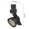 12W Integrated LED Metal Track Fixture with Mesh Head, Black and Bronze