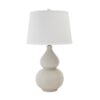 Hardback Shade Table Lamp with Double Gourd Ceramic Base, Cream