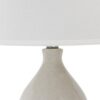 Hardback Shade Table Lamp with Double Gourd Ceramic Base, Cream