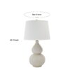 Hardback Shade Table Lamp with Double Gourd Ceramic Base, Cream